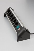 brennenstuhl Alu-Office-Line 6-fach Steckdosenleiste mit Schalter 3,0 m schwarz