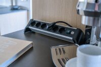 brennenstuhl Alu-Office-Line 6-fach Steckdosenleiste mit Schalter 3,0 m schwarz
