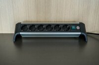 brennenstuhl Alu-Office-Line 6-fach Steckdosenleiste mit Schalter 3,0 m schwarz