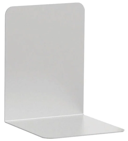MAUL Buchstützen silber 10,0 x 10,0 x 13,0 cm, 2 St.