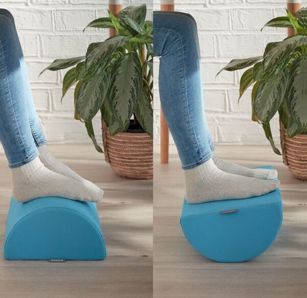 LEITZ Fußstütze Ergo Cosy blau Stoff