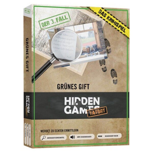 HIDDEN GAMES Tatort Krimispiel Fall 3 Grünes Gift Escape-Room Spiel, 1 St.
