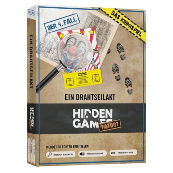 HIDDEN GAMES Tatort Krimispiel Fall 4 Ein Drahtseilakt  Escape-Room Spiel, 1 St.
