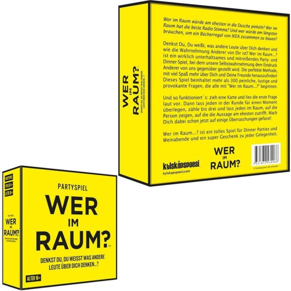 kylskapspoesi Wer im Raum? Denkst du du weißt,was andere über dich denken? Kartenspiel, 1 St.
