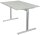 Kerkmann Form 1 Schreibtisch lichtgrau rechteckig, T-Fuß-Gestell silber 120,0 x 80,0 cm