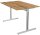 Kerkmann Form 1 Schreibtisch eiche rechteckig, T-Fuß-Gestell silber 120,0 x 80,0 cm