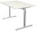 Kerkmann Form 1 Schreibtisch weiß rechteckig, T-Fuß-Gestell silber 120,0 x 80,0 cm