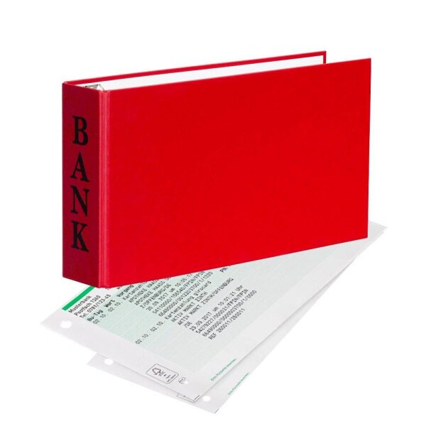 VELOFLEX Bankringbuch 2-Ringe rot 4,5 cm DIN A6 quer, 1 St.