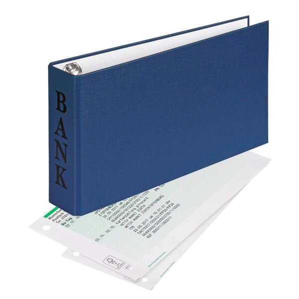 VELOFLEX Bankringbuch 2-Ringe blau 4,5 cm DIN A6 quer, 1 St.