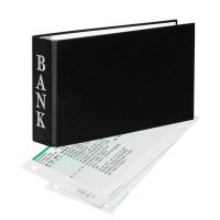 VELOFLEX Bankringbuch 2-Ringe schwarz 4,5 cm DIN A6 quer,...