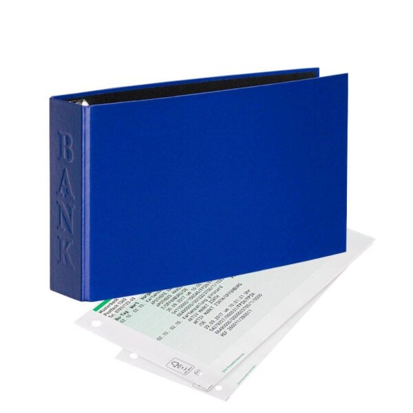 VELOFLEX VELOCOLOR® Classic Bankringbuch 2-Ringe blau 4,5 cm DIN A6 quer, 1 St.