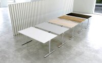 Kerkmann Form 1 Schreibtisch anthrazit rechteckig, T-Fuß-Gestell silber 120,0 x 80,0 cm