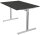 Kerkmann Form 1 Schreibtisch anthrazit rechteckig, T-Fuß-Gestell silber 120,0 x 80,0 cm