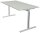 Kerkmann Form 1 Schreibtisch lichtgrau rechteckig, T-Fuß-Gestell silber 160,0 x 80,0 cm