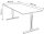 Kerkmann Form 1 Schreibtisch lichtgrau rechteckig, T-Fuß-Gestell silber 160,0 x 80,0 cm