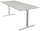 Kerkmann Form 1 Schreibtisch lichtgrau rechteckig, T-Fuß-Gestell silber 180,0 x 80,0 cm