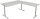 Kerkmann Form 1 Schreibtisch lichtgrau rechteckig, T-Fuß-Gestell silber 160,0 x 80,0 cm