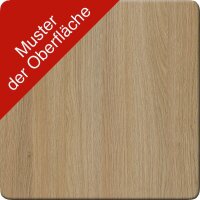 Kerkmann Form 1 Schreibtisch eiche, weiß rechteckig, T-Fuß-Gestell silber 160,0 x 80,0 cm