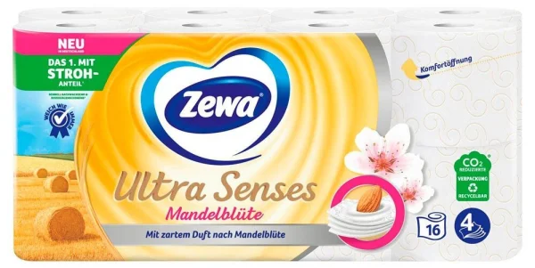 Zewa Toilettenpapier Ultra Senses 4-lagig, 16 Rollen