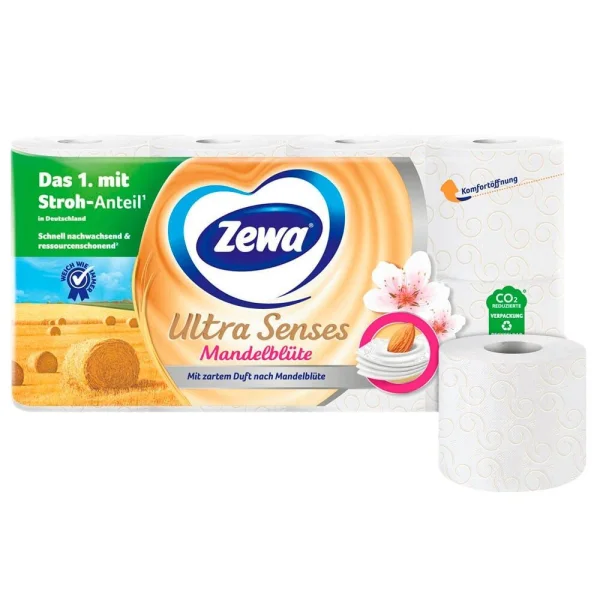 Zewa Toilettenpapier Ultra Senses 4-lagig, 8 Rollen