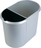helit the double Mülltrenner 20,0 + 9,0 l silber, 1 St.