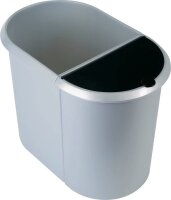 helit the double Mülltrenner 20,0 + 9,0 l silber, 1 St.
