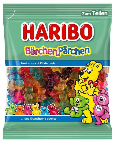 HARIBO Bärchen-Pärchen Fruchtgummi 160,0 g, 1 Pack