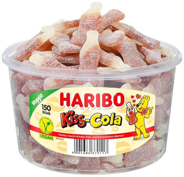 HARIBO Kiss-Cola Fruchtgummi 150 St./1350,0 g, 150 St.