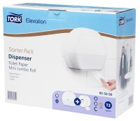 TORK Toilettenpapierspender-Set Elevation T2 Mini 955000 weiß Kunststoff, 1 Set