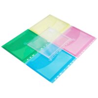 FolderSys Dokumententaschen DIN A5 farbsortiert genarbt 0,20 mm, 10 St.