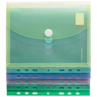 FolderSys Dokumententaschen DIN A5 farbsortiert genarbt 0,20 mm, 10 St.
