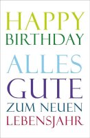 LUMA Geburtstagskarte HAPPY BIRTHDAY bunt LU1013 DIN B6,...
