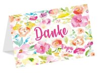 LUMA Dankeskarte Blumenrand LU2365 DIN B6, 1 St.