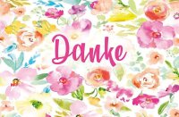 LUMA Dankeskarte Blumenrand LU2365 DIN B6, 1 St.