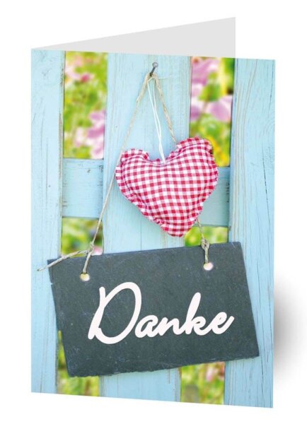 LUMA Dankeskarte Herz LU1535 DIN B6, 1 St.
