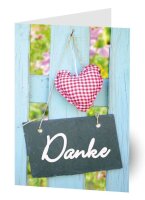 LUMA Dankeskarte Herz LU1535 DIN B6, 1 St.