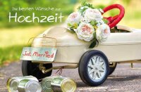 LUMA Glückwunschkarte Hochzeit Auto mit Dosen LU1820...