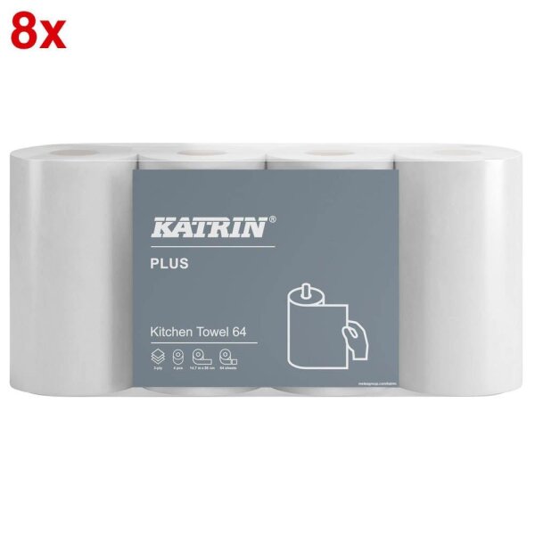 KATRIN Küchenrollen PLUS 3-lagig, 32 Rollen
