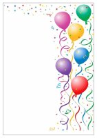 LUMA Motivpapier bunte Luftballon Motiv DIN A4 100 g/qm...