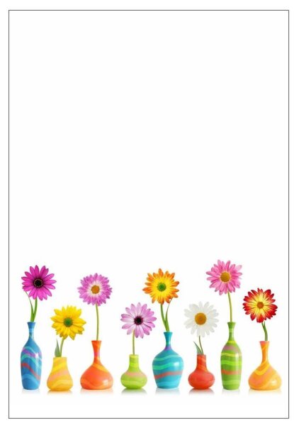 LUMA Motivpapier Blumen Motiv DIN A4 100 g/qm 50 Blatt