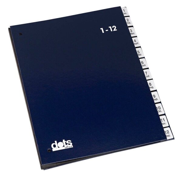 dots Pultordner 1-12, Jan.-Dez. blau, 1 St.