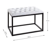 HAKU Möbel Wohnzimmer-Hocker 25127 grau, 1 St.