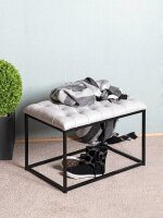 HAKU Möbel Wohnzimmer-Hocker 25127 grau, 1 St.