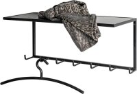 HAKU Möbel Wandgarderobe 25511 schwarz Metall 7...