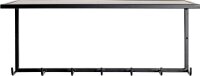 HAKU Möbel Wandgarderobe 25511 schwarz Metall 7 Haken 60,0 x 25,0 cm, 1 St.