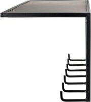 HAKU Möbel Wandgarderobe 25511 schwarz Metall 7 Haken 60,0 x 25,0 cm, 1 St.