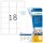 HERMA Etiketten 4203 weiß 63,5 x 46,6 mm, 25 Blatt
