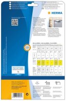 HERMA Folien-Kraftklebe-Etiketten 9532 weiß 63,5 x 33,9 mm, 10 Blatt