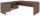 Quadrifoglio T45 Schreibtisch eukalyptus L-Form, Wangen-Gestell eukalyptus 200,0 x 194,0 cm