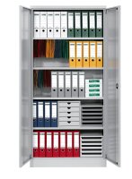 Gürkan Stahlschrank 109381 lichtgrau 4 Fachböden 92,0 x 50,0 x 195,0 cm, aufgebaut, 1 St.